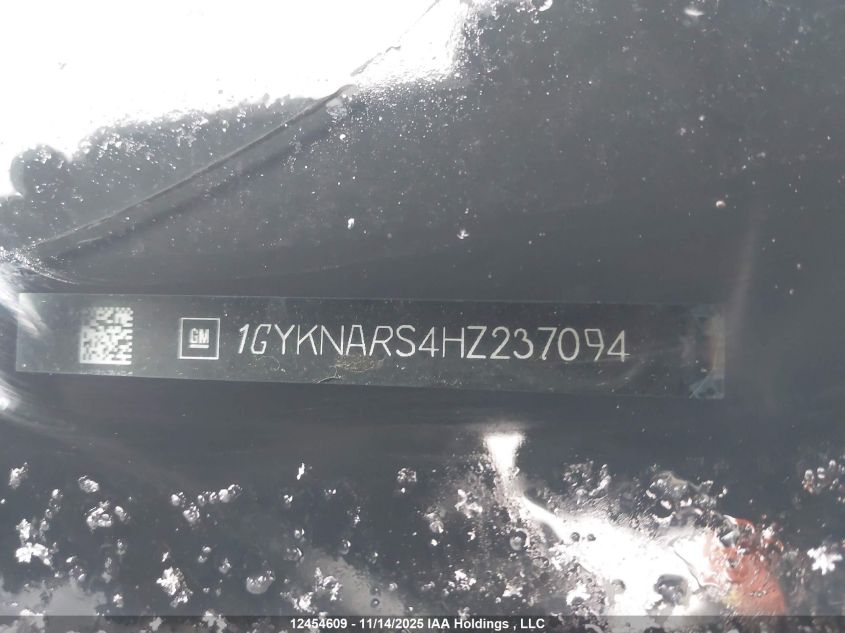2017 Cadillac Xt5 VIN: 1GYKNARS4HZ237094 Lot: 12454609