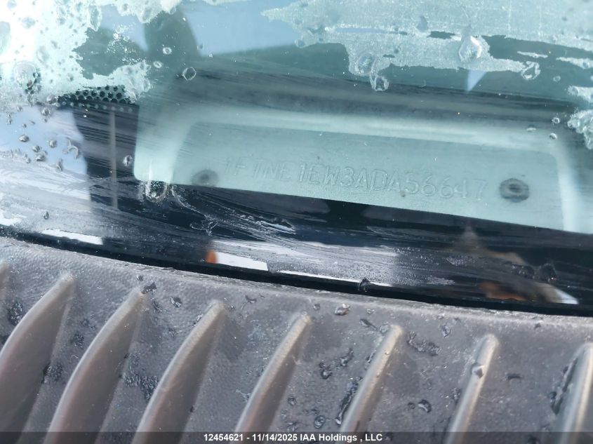 2010 Ford Econoline E150 Van VIN: 1FTNE1EW3ADA56647 Lot: 12454621