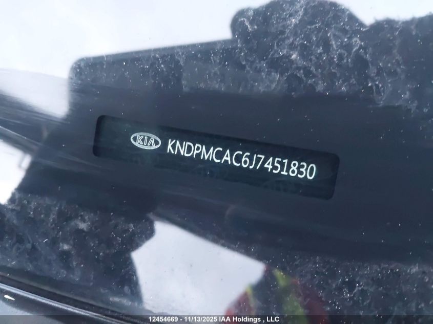 2018 Kia Sportage VIN: KNDPMCAC6J7451830 Lot: 12454669