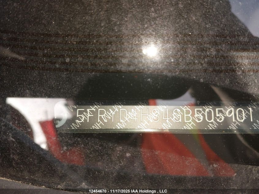 2016 Acura Mdx Elite Package VIN: 5FRYD4H84GB505901 Lot: 12454670