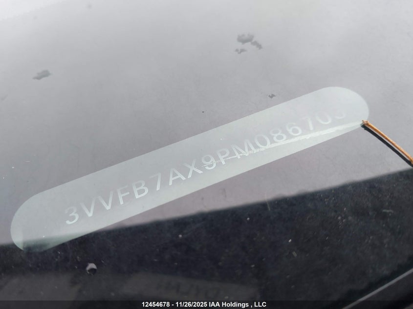 2023 Volkswagen Tiguan S VIN: 3VVFB7AX9PM086703 Lot: 12454678