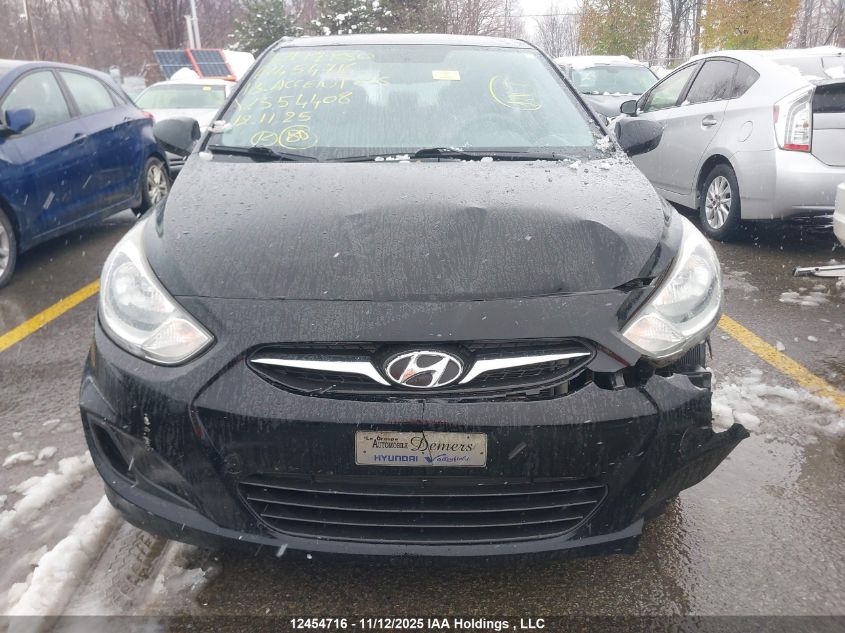 2013 Hyundai Accent Gls/Gs VIN: KMHCT4AE5DU554408 Lot: 12454716