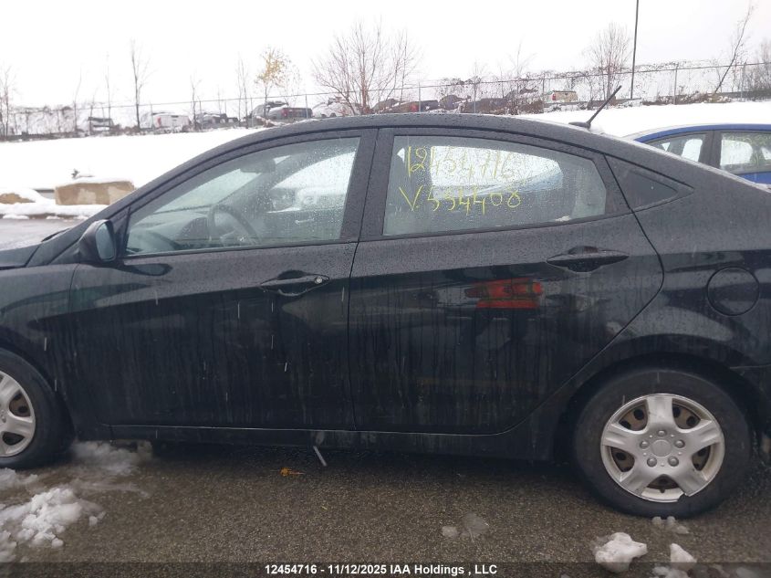 2013 Hyundai Accent Gls/Gs VIN: KMHCT4AE5DU554408 Lot: 12454716