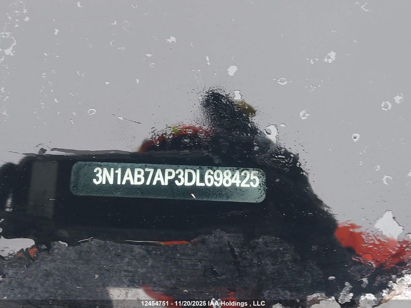 2013 Nissan Sentra 1.8 S/1.8 Sv VIN: 3N1AB7AP3DL698425 Lot: 12454751