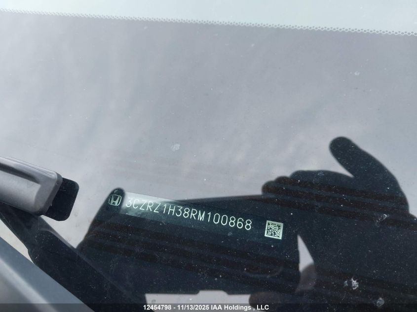 2024 Honda Hr-V Lx-B VIN: 3CZRZ1H38RM100868 Lot: 12454798
