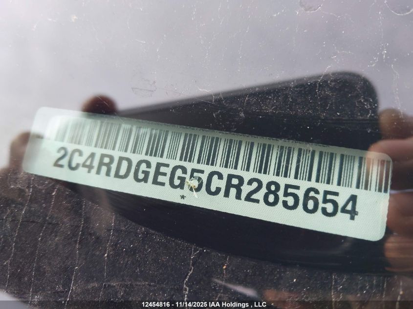2012 Dodge Grand Caravan VIN: 2C4RDGEG5CR285654 Lot: 12454816