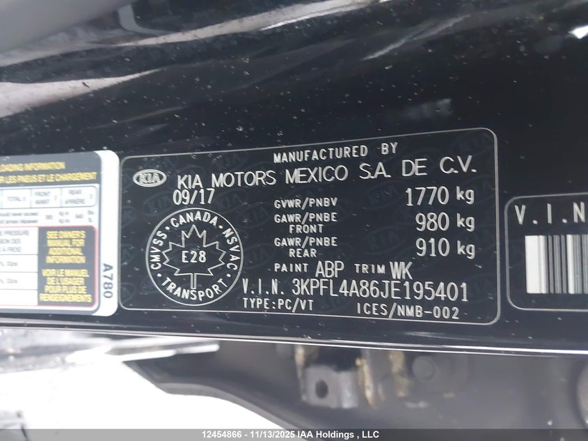 3KPFL4A86JE195401 2018 KIA FORTE photo no. 19