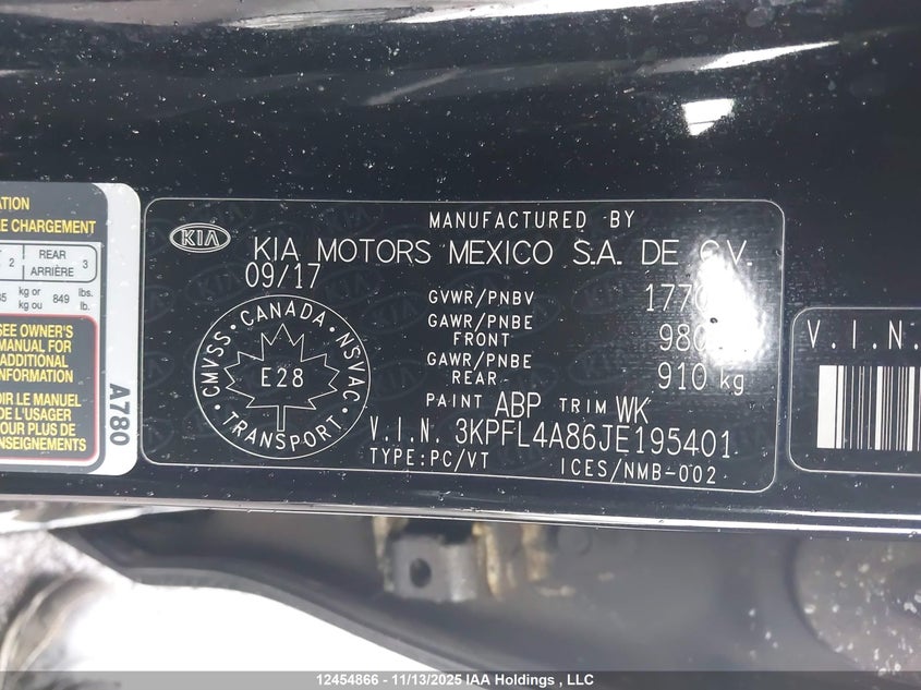 3KPFL4A86JE195401 2018 KIA FORTE photo no. 9