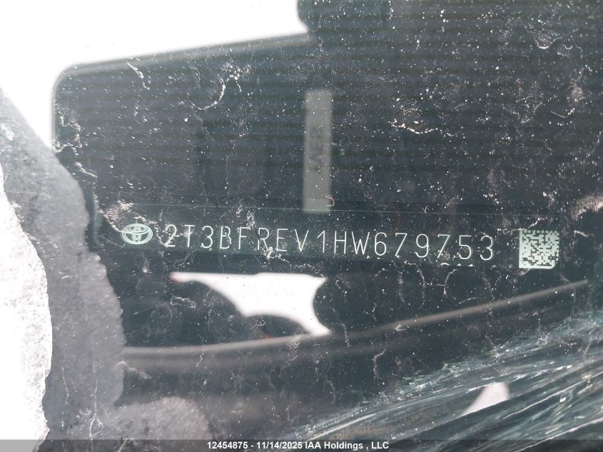 2017 Toyota Rav4 Le VIN: 2T3BFREV1HW679753 Lot: 12454875