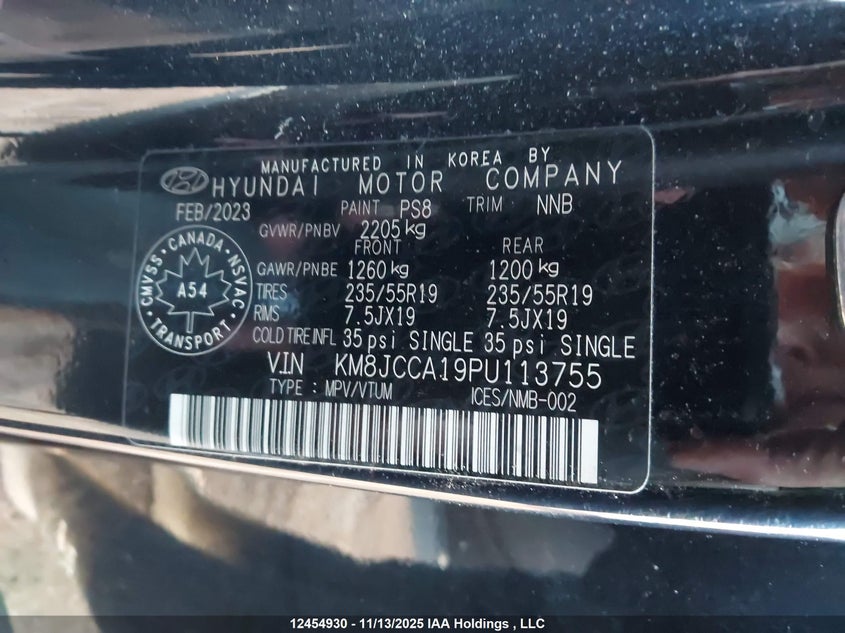 KM8JCCA19PU113755 2023 HYUNDAI TUCSON photo no. 19