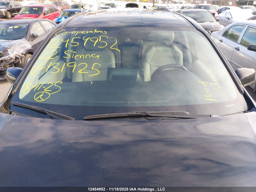 2022 Toyota Sienna Le 8-Passenger VIN: 5TDGRKEC4NS131925 Lot: 12454952