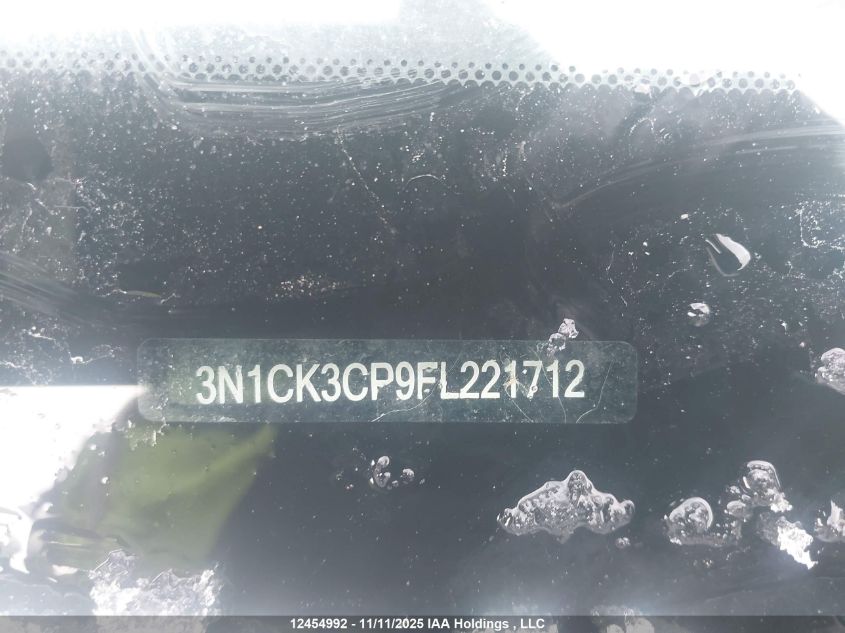 2015 Nissan Micra VIN: 3N1CK3CP9FL221712 Lot: 12454992