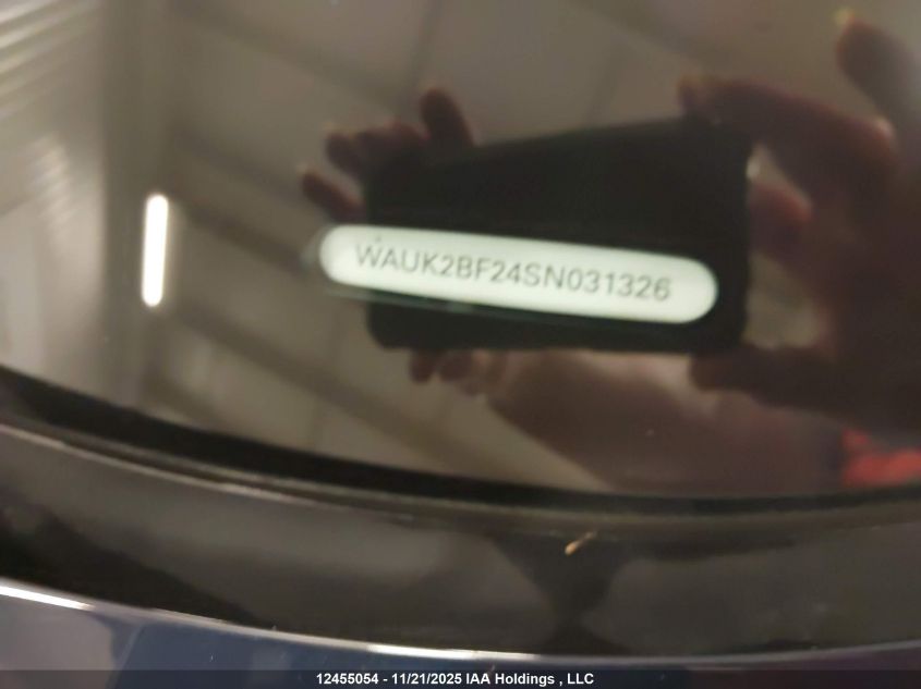 2025 Audi A6 55 Progressiv VIN: WAUK2BF24SN031326 Lot: 12455054