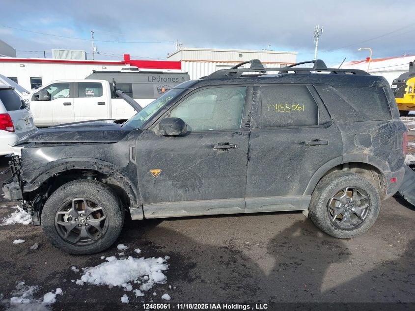 2022 Ford Bronco Sport Badlands VIN: 3FMCR9D90NRD61876 Lot: 12455061