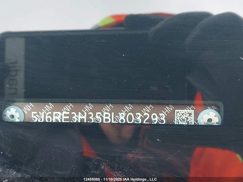 2011 Honda Cr-V Lx VIN: 5J6RE3H35BL803293 Lot: 12455085