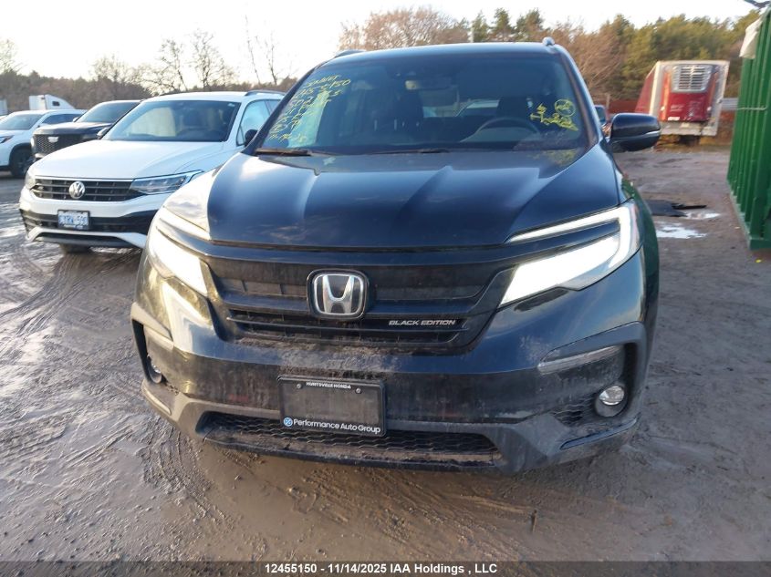 2021 Honda Pilot Black Edition VIN: 5FNYF6H06MB502883 Lot: 12455150