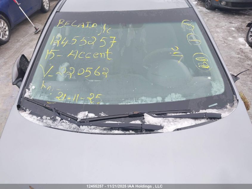 2015 Hyundai Accent VIN: KMHCT5AEXFU220562 Lot: 12455257