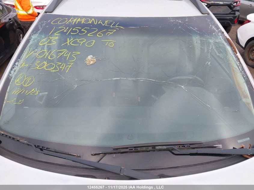 2003 Volvo Xc90 T6 VIN: YV1CZ91H831016743 Lot: 12455267