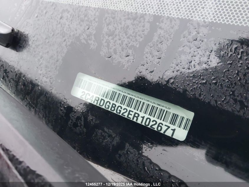 2014 Dodge Grand Caravan Se VIN: 2C4RDGBG2ER102671 Lot: 12455277