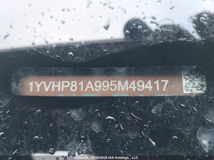 2009 Mazda Mazda6 Gs-I4 VIN: 1YVHP81A995M49417 Lot: 12455305