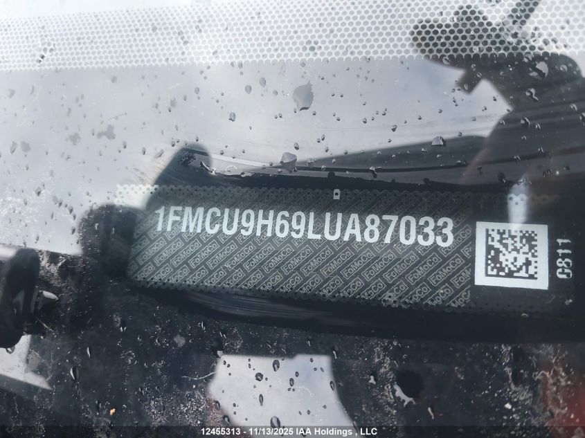 2020 Ford Escape VIN: 1FMCU9H69LUA87033 Lot: 12455313