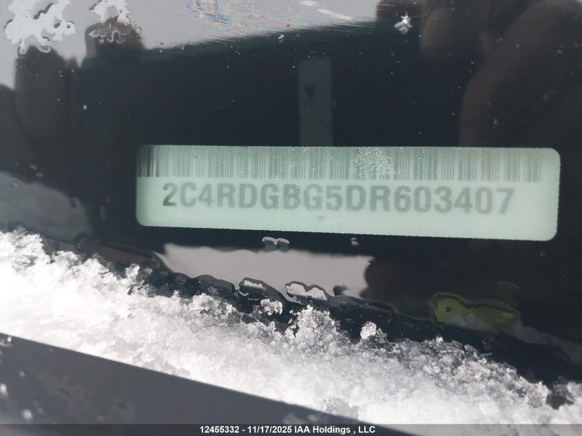 2013 Dodge Grand Caravan VIN: 2C4RDGBG5DR603407 Lot: 12455332