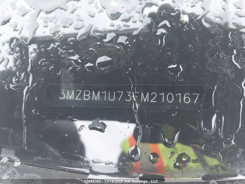 2015 Mazda Mazda3 Gx VIN: 3MZBM1U73FM210167 Lot: 12455383