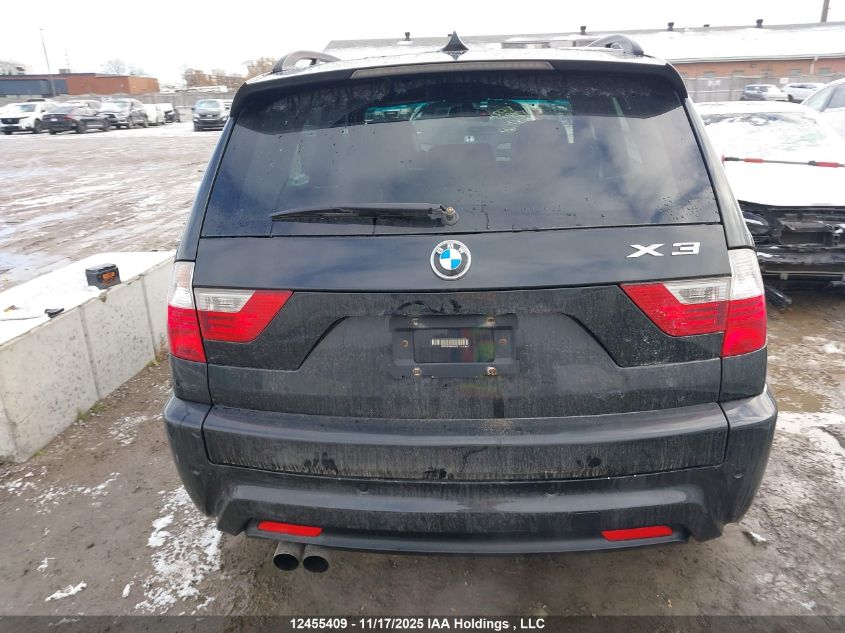 2009 BMW X3 xDrive30I VIN: WBXPC934X9WJ25402 Lot: 12455409