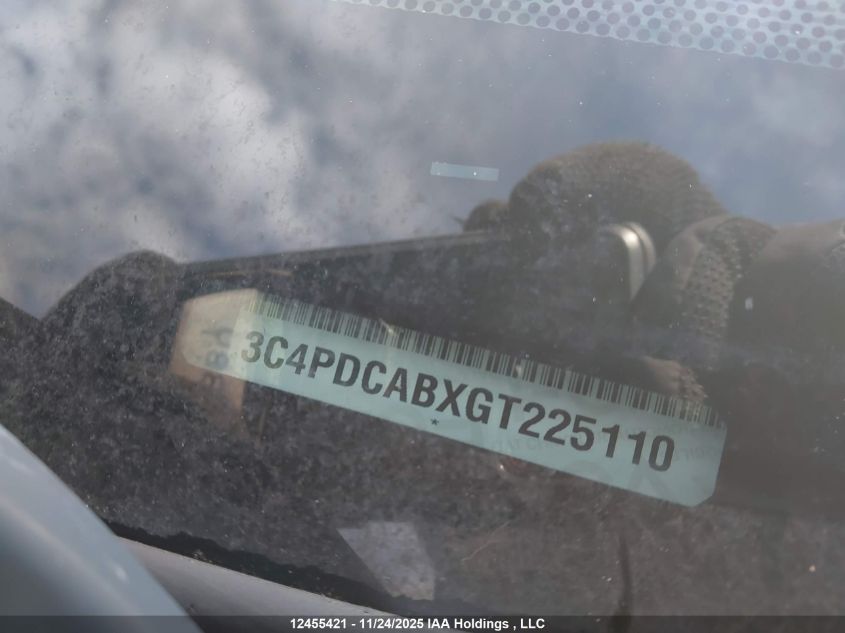 2016 Dodge Journey Se VIN: 3C4PDCABXGT225110 Lot: 12455421