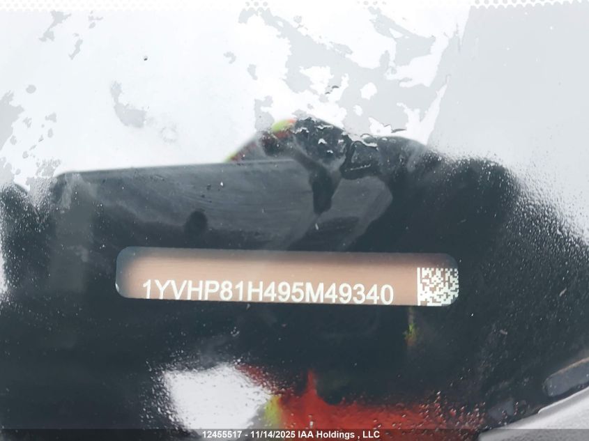 2009 Mazda 6 I VIN: 1YVHP81H495M49340 Lot: 12455517