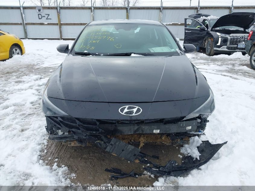 2022 Hyundai Elantra Sel VIN: KMHLM4AG7NU353996 Lot: 12455518
