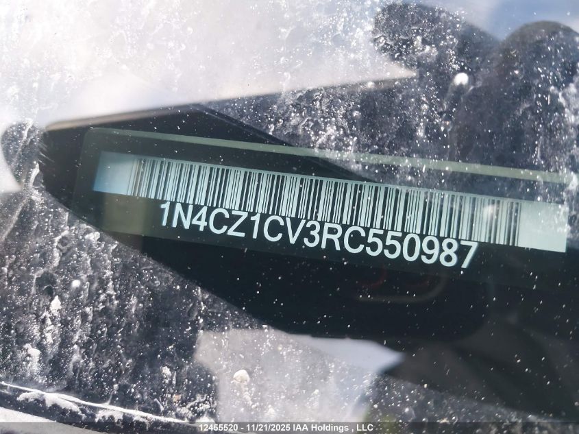2024 Nissan Leaf VIN: 1N4CZ1CV3RC550987 Lot: 12455520