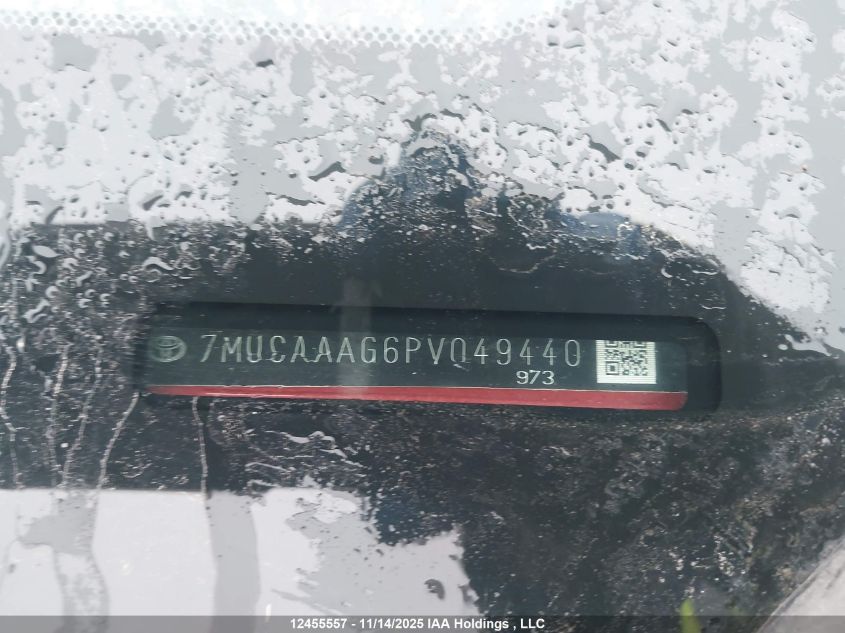 2023 Toyota Corolla Cross Le VIN: 7MUCAAAG6PV049440 Lot: 12455557