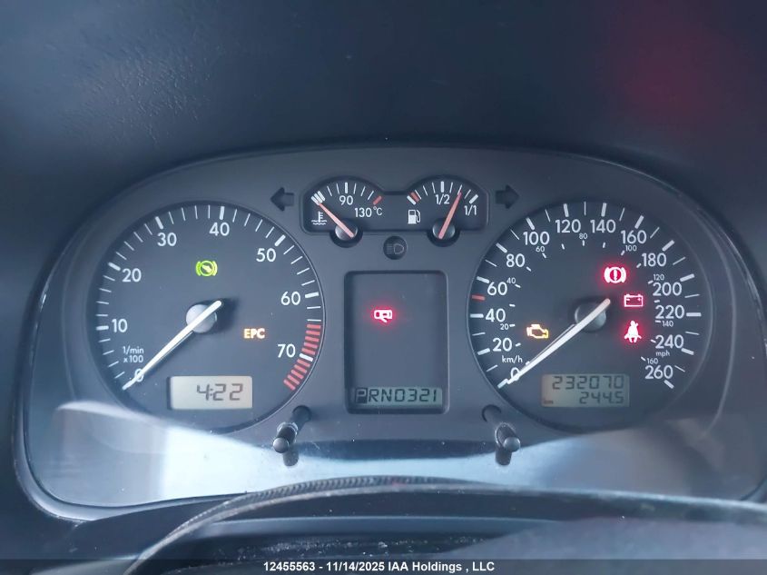 2005 Volkswagen Golf Gls VIN: 9BWGL21JX54003941 Lot: 12455563