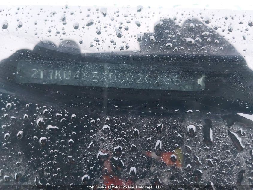 2013 Toyota Matrix VIN: 2T1KU4EEXDC026786 Lot: 12455696