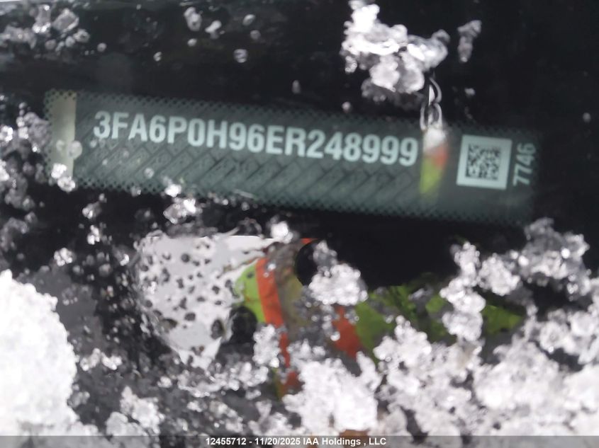 2014 Ford Fusion Se VIN: 3FA6P0H96ER248999 Lot: 12455712