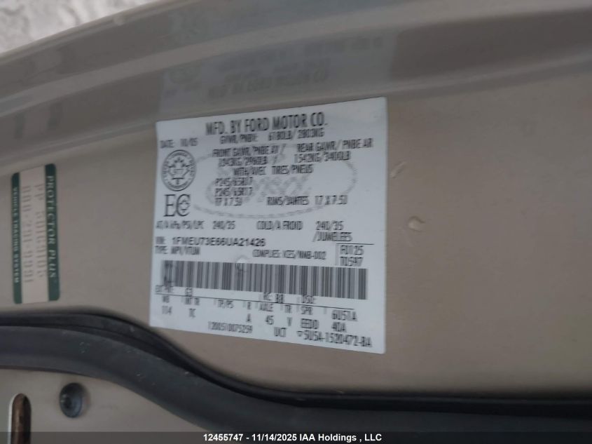 2006 Ford Explorer Xlt VIN: 1FMEU73E66UA21426 Lot: 12455747