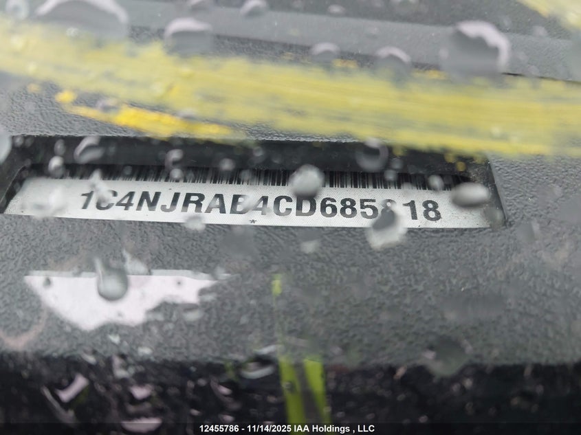 2012 Jeep Patriot VIN: 1C4NJRAB4CD685818 Lot: 12455786