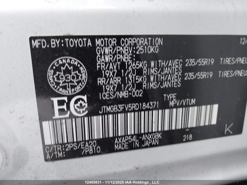 JTMGB3FV5RD184371 2024 TOYOTA RAV 4 photo no. 9