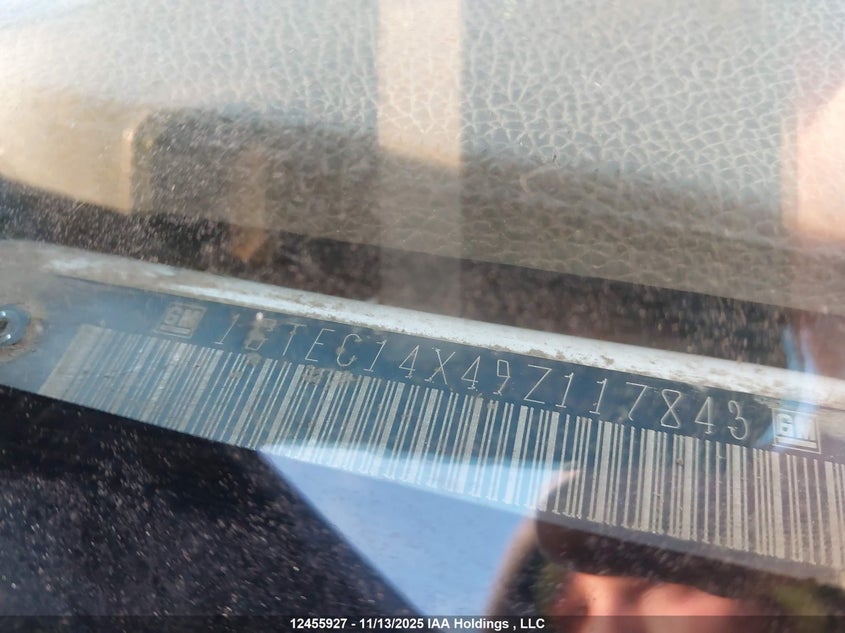 2009 GMC New Sierra 1500 VIN: 1GTEC14X49Z117843 Lot: 12455927