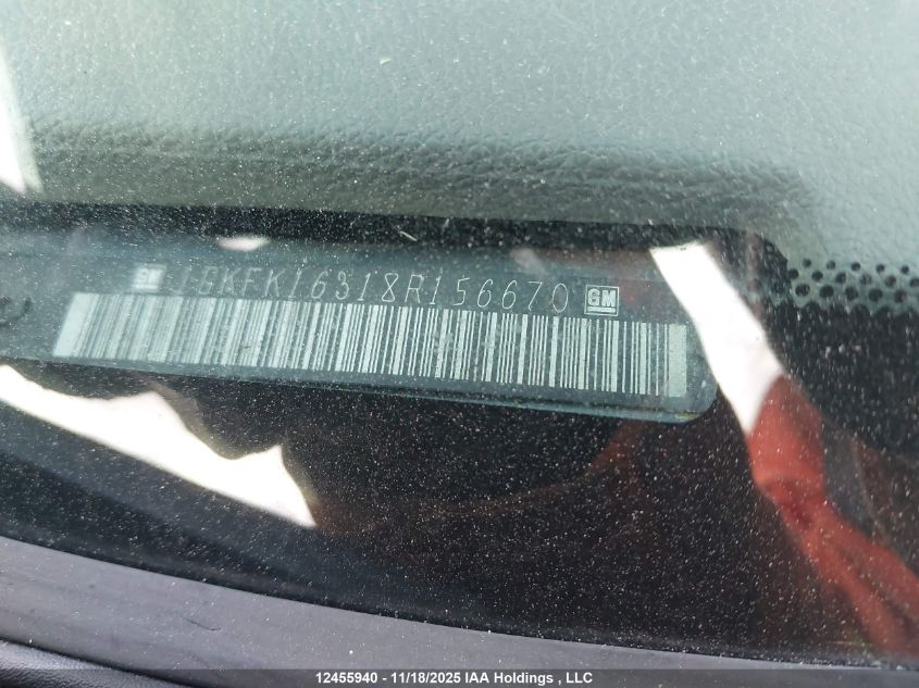 2008 GMC Yukon Xl K1500 VIN: 1GKFK16318R156670 Lot: 12455940