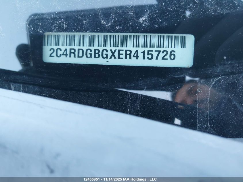 2014 Dodge Grand Caravan Se/Sxt VIN: 2C4RDGBGXER415726 Lot: 12455951