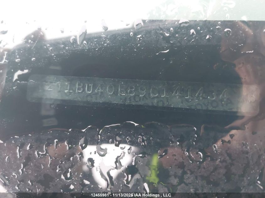 2009 Toyota Corolla S/Le/Xle VIN: 2T1BU40E89C141434 Lot: 12455981