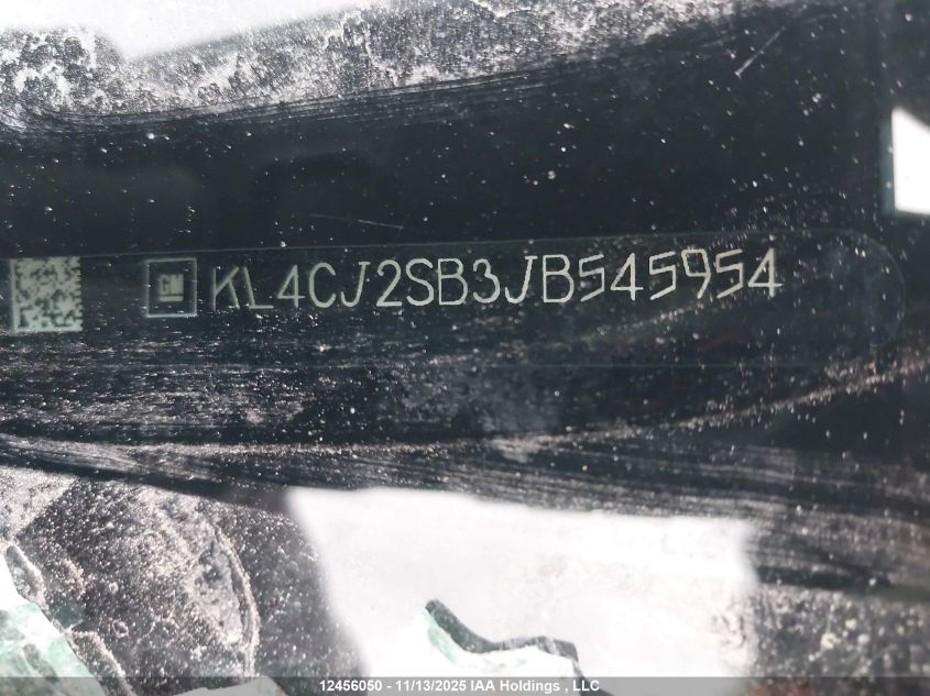 2018 Buick Encore Sport Touring VIN: KL4CJ2SB3JB545954 Lot: 12456050