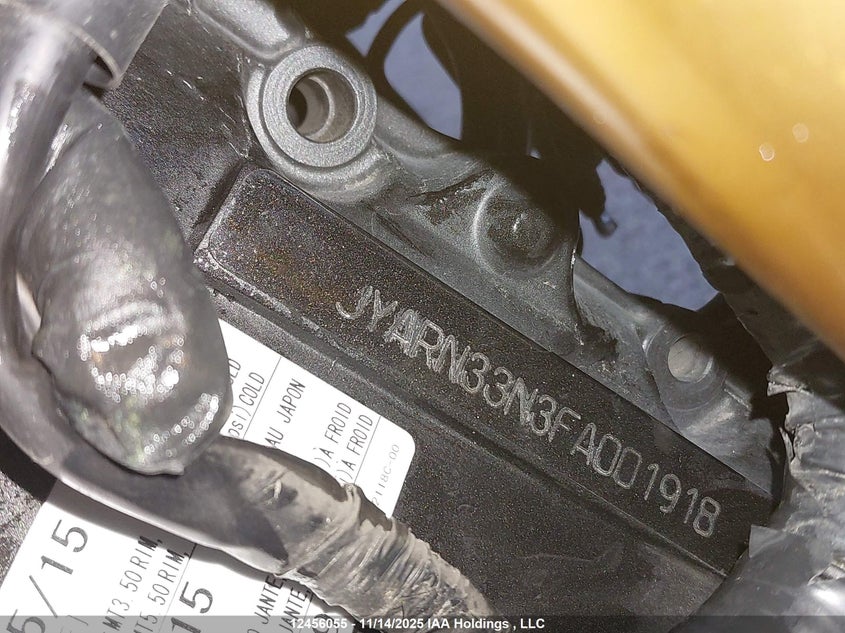 2015 Yamaha Fz09 VIN: JYARN33N3FA001918 Lot: 12456055