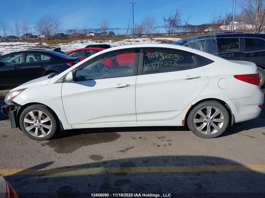 2013 Hyundai Accent VIN: KMHCU4AE8DU470726 Lot: 12456090