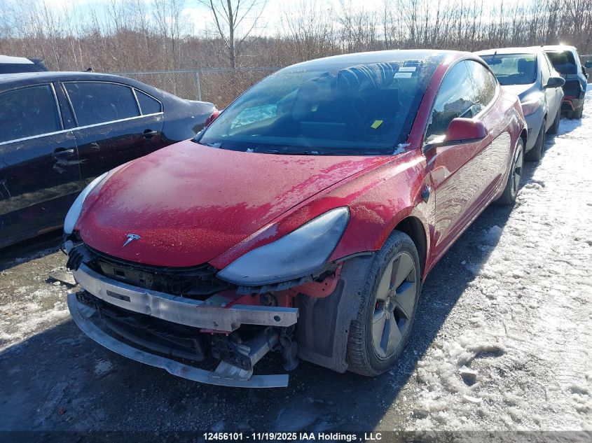 2022 Tesla Model 3 VIN: 5YJ3E1EB6NF244002 Lot: 12456101