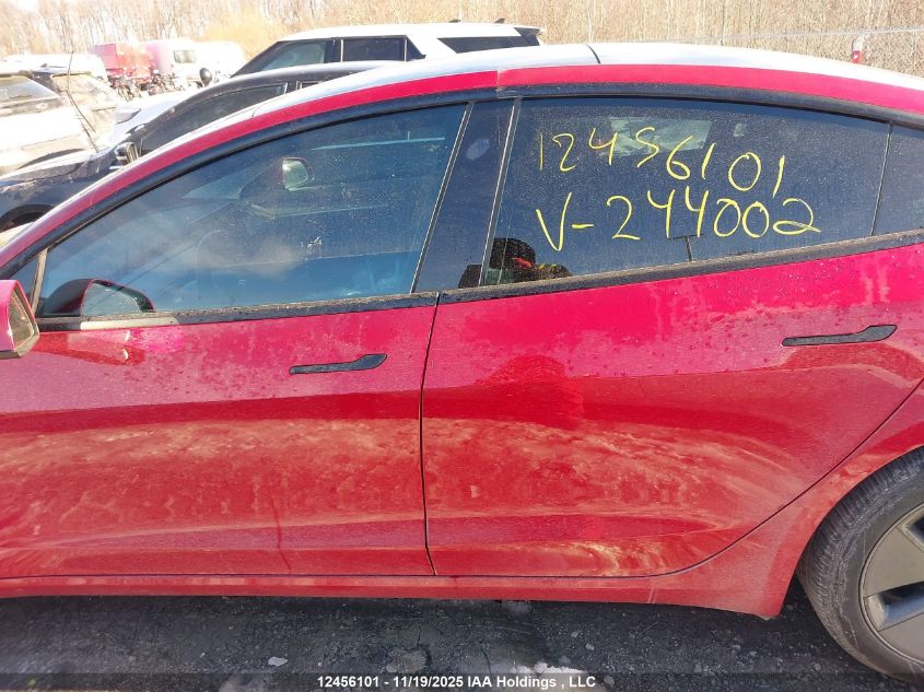 2022 Tesla Model 3 VIN: 5YJ3E1EB6NF244002 Lot: 12456101