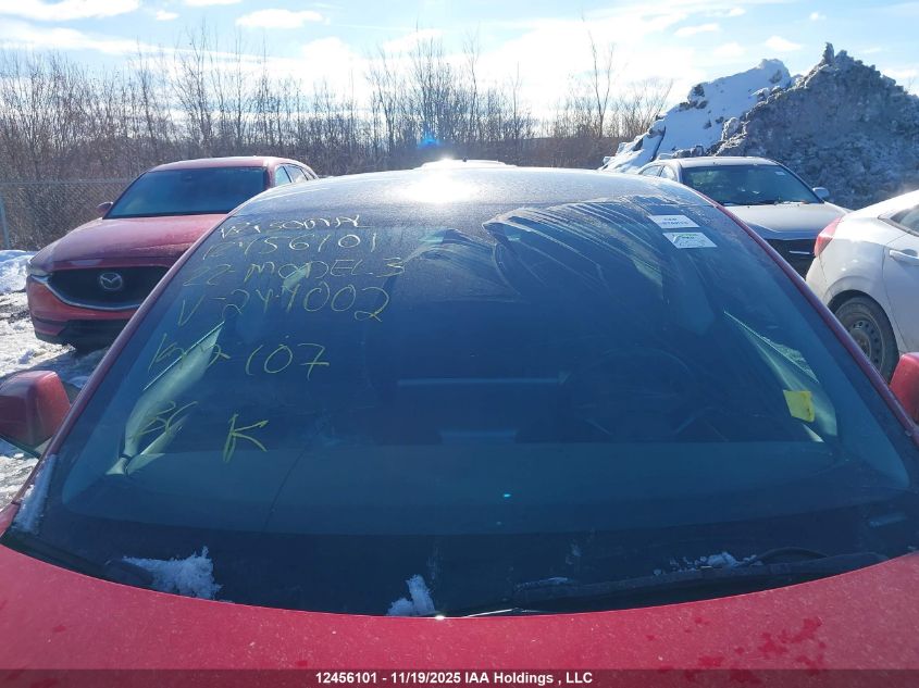 2022 Tesla Model 3 VIN: 5YJ3E1EB6NF244002 Lot: 12456101