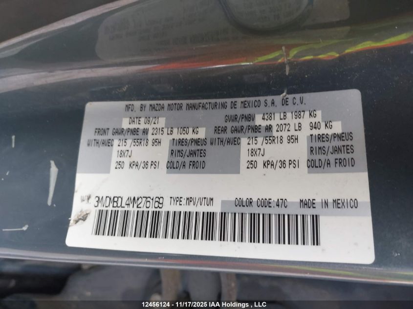 2021 Mazda Cx-30 Gt VIN: 3MVDMBDL4MM276169 Lot: 12456124